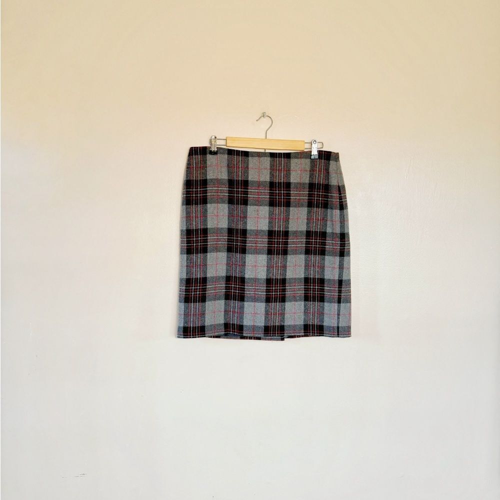 SALE! Gray Talbots Plaid Lined Skirt Size 14P EUC